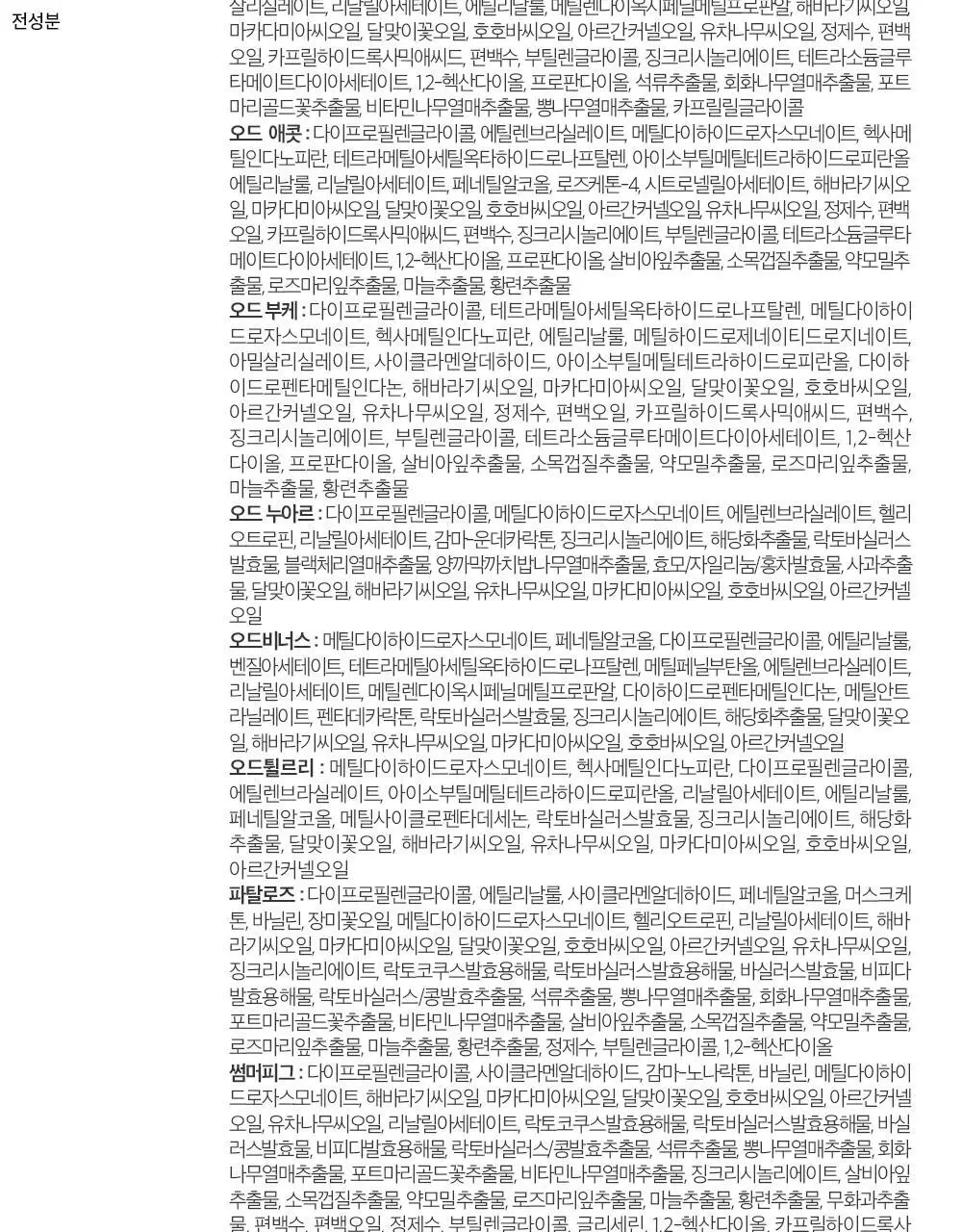 [Y존케어] 포엘리에 페미닌 이너퍼퓸 데일리 멀티 향수 16종 택 1 상세페이지 65